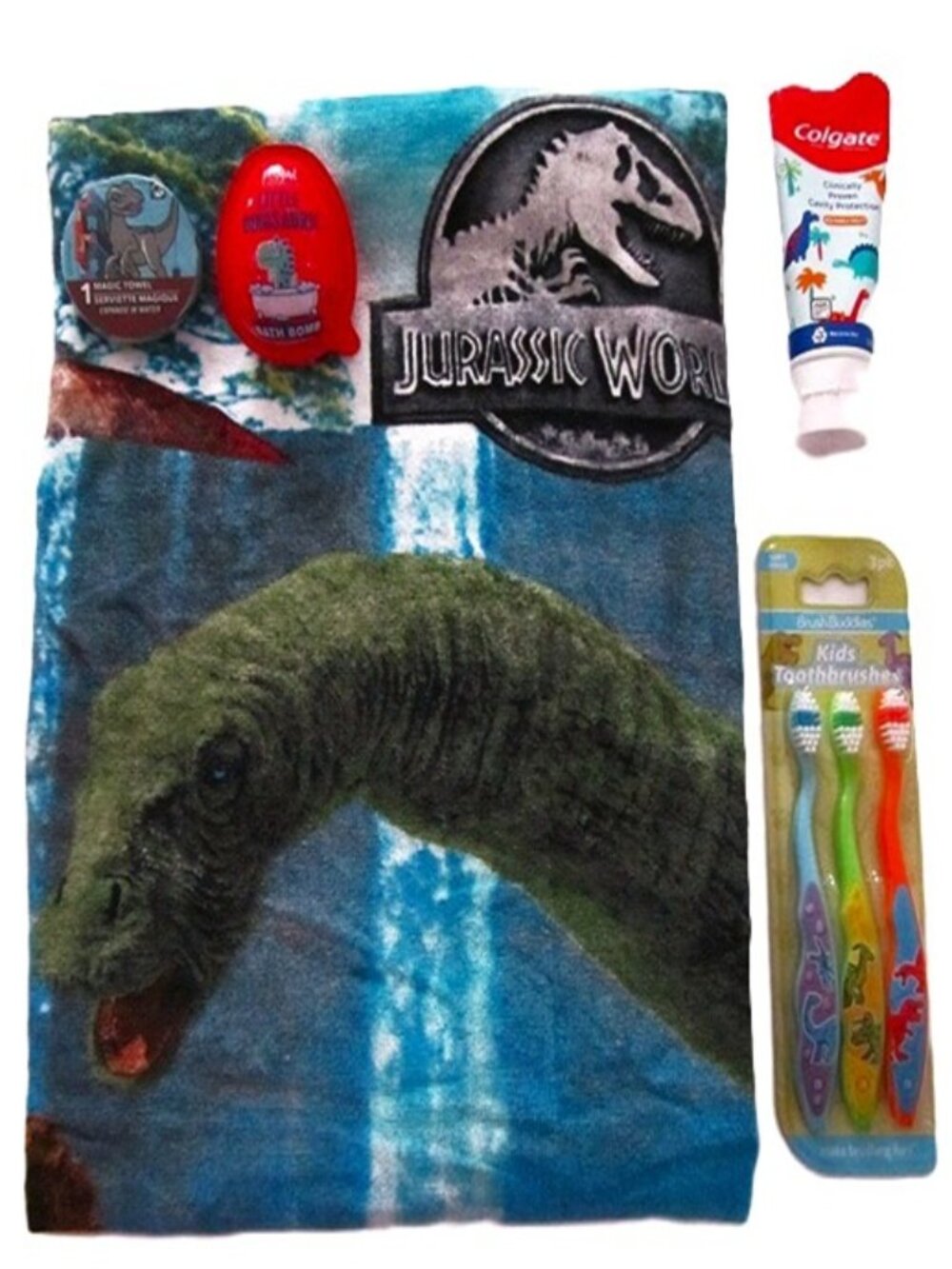 Beach Towel Jurassic World with Bath Items NEW 58" x 28"